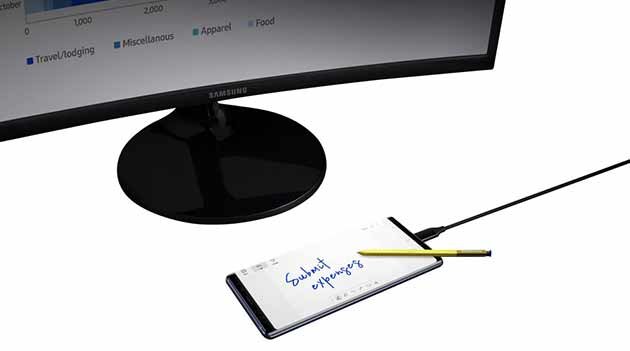 Un control remoto móvil: S Pen conectado a Galaxy Note 9 5 Un control remoto móvil: S Pen conectado a Galaxy Note 9